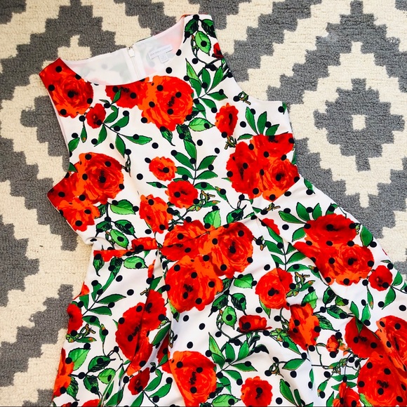 New York & Company Dresses & Skirts - Floral Polka Dot Dress